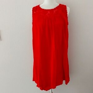 Style & Co Bohemian Red Sleeveless Dress size Large